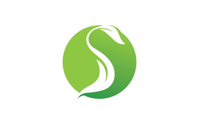 Foglia verde Logo Vector Nature Elements V46