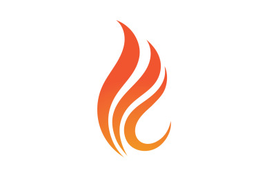 Icona di fuoco e fiamma Gas Logo Vector V11