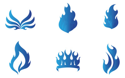 Icona di fuoco e fiamma Gas Logo Vector V14