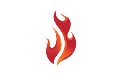 Icono de fuego y llama Vector de logotipo de gas V7