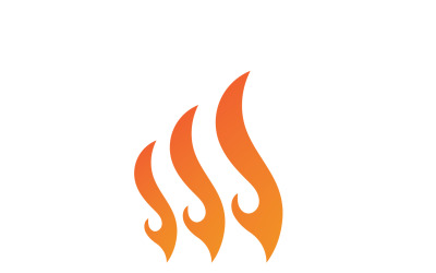 Icono de fuego y llama Vector de logotipo de gas V9
