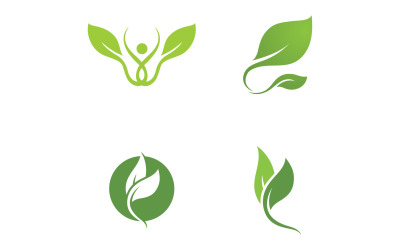 Leaf Green Logo Vector Nature Elements V43