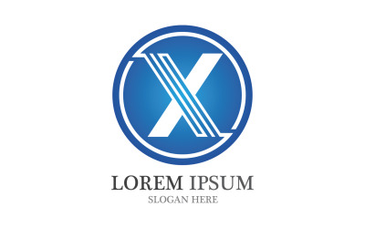 Lettre X Logo Business Vector Cross V17