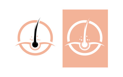 Logo de soins capillaires et vecteur de symbole V14