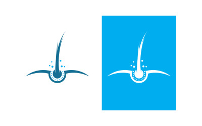 Logo de soins capillaires et vecteur de symbole V7