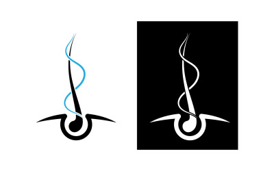 Logo Pielęgnacja Włosów I Symbol Wektor V2