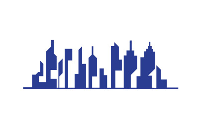 Logotipo de casa de construção de cidade moderna Vector V9