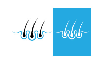 Logotipo e símbolo de cuidados com os cabelos Vetor V13