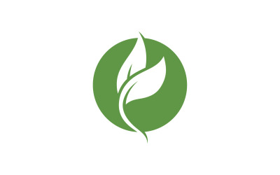 Lövgrön logotyp Vector Nature Elements V31