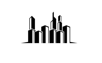 Modernes Stadtgebäude Home Logo Vector V11