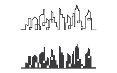 Modernes Stadtgebäude Home Logo Vector V15