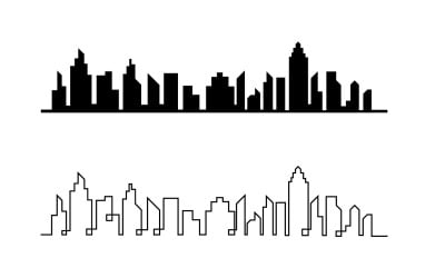 Modernes Stadtgebäude Home Logo Vector V4