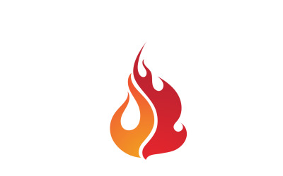 Oheň A Plamen Ikona Plyn Logo Vektor V10
