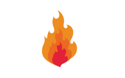 Oheň A Plamen Ikona Plyn Logo Vektor V2