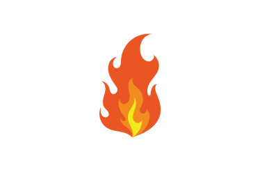 Oheň A Plamen Ikona Plyn Logo Vektor V3