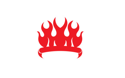 Oheň A Plamen Ikona Plyn Logo Vektor V4