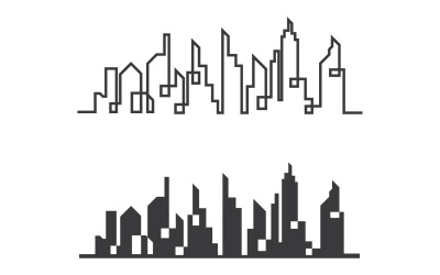 Современное городское здание Home Logo Vector V15