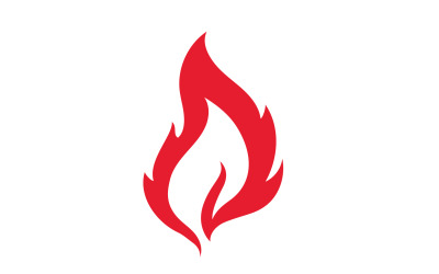 Tűz és Láng Ikon Gáz Logo Vector V12