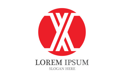 X Buchstabe Logo Business Vector Cross V13