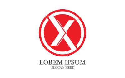 X Buchstabe Logo Business Vector Cross V20