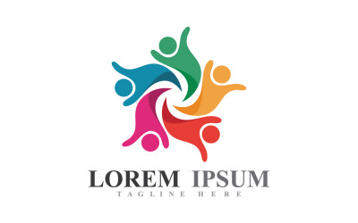 Comunità persone Team Group Logo Vector v4