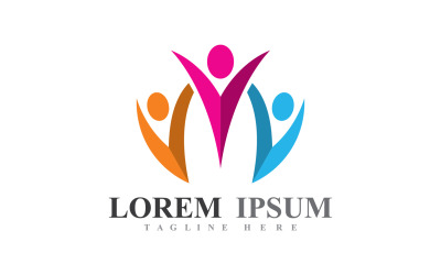 Comunità persone Team Group Logo Vector v6