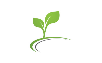 Eco foglia verde energia Logo Vector V12