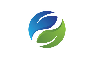 Eco foglia verde energia Logo Vector V15
