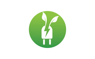 Eco foglia verde energia Logo Vector V1