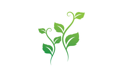 Eco foglia verde energia Logo Vector V6