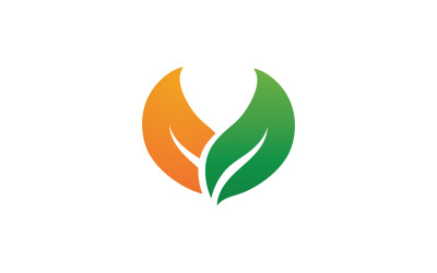 Eco foglia verde energia Logo Vector V7