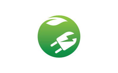 Eco foglia verde energia Logo Vector V8