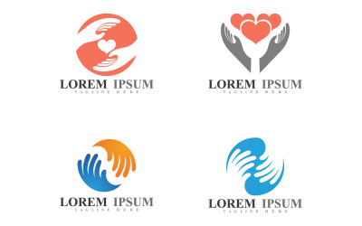 Hand Care Help Logo And Symbol Vector V5