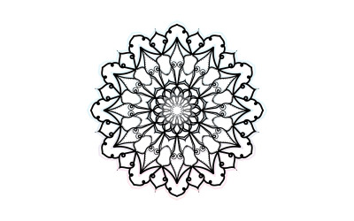 Mandala Flor Vector Elementos Diseño V7