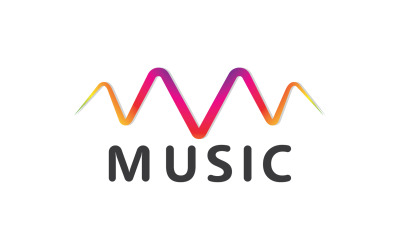 Schallwellen-Musik-Equalizer-Logo-Vektor V14