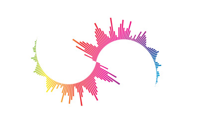 Sound Wave Music Equalizer Logo Vector V11
