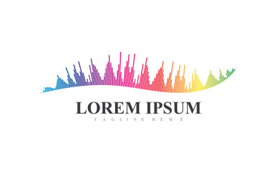 Sound Wave Music Equalizer Logo Vector V13