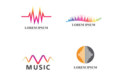 Sound Wave Music Equalizer Logo Vector V19
