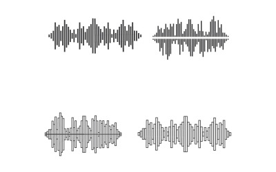 Sound Wave Music Equalizer Logo Vector V29