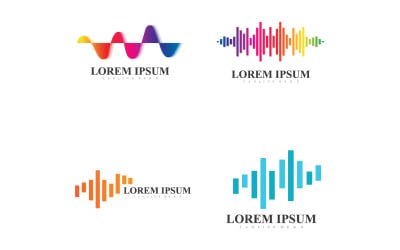 Sound Wave Music Equalizer Logo Vector V39