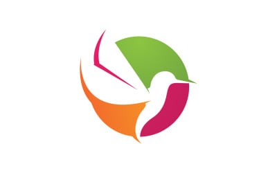 Bummingbird Fly Animal Logo Vector V3
