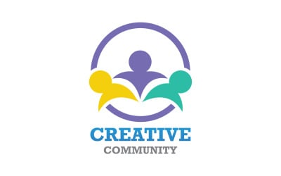 Creative People Team Group Community Logo V26