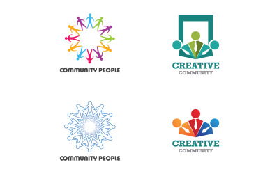 Creative People Team Group Community Logo V35