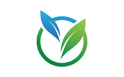 Eco foglia verde energia Logo Vector V33