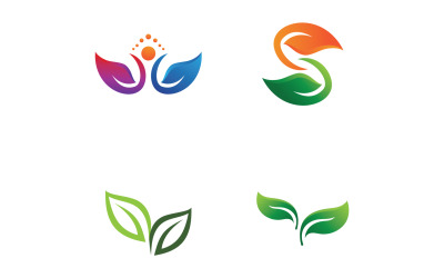 Eco foglia verde energia Logo Vector V42