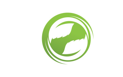 Feuille Eco Green Nature Logo Vector V21