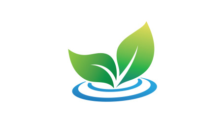 Feuille Eco Green Nature Logo Vector V22