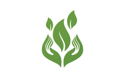 Feuille Eco Green Nature Logo Vector V26
