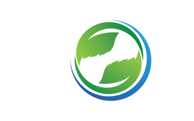 Foglia Eco Verde Natura Logo Vector V23