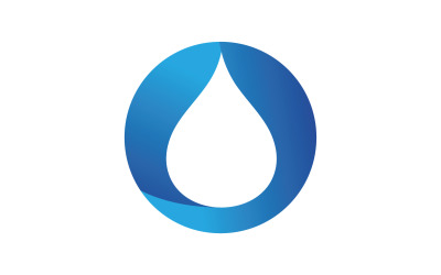 Gota de Água Natureza Logo Vector V3
